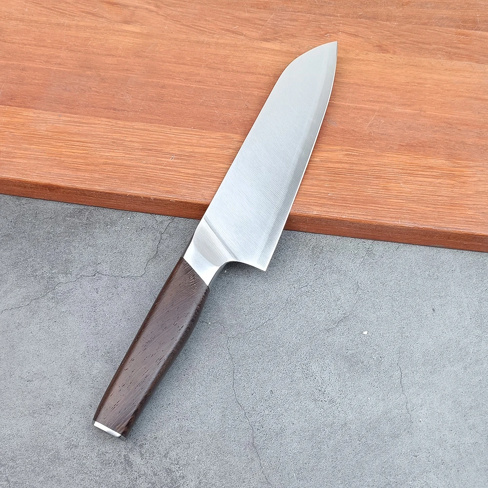 

Santoku Knife Wenge Handle Powder Alloy Steel Blade Sharp Chefs Cleaver Slicing Handmade Forged Kitchen Knives Cooking Tools