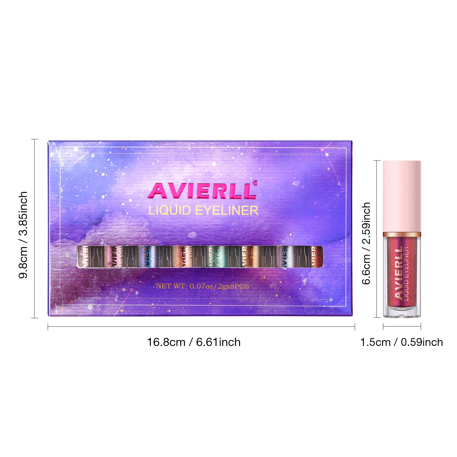 Chameleon Eyeliner Set, 8 Colors, Long-lasting Waterproof Glitter Liquid Eyeshadow, No Smudging, Fast-drying, Eye Makeup Gift