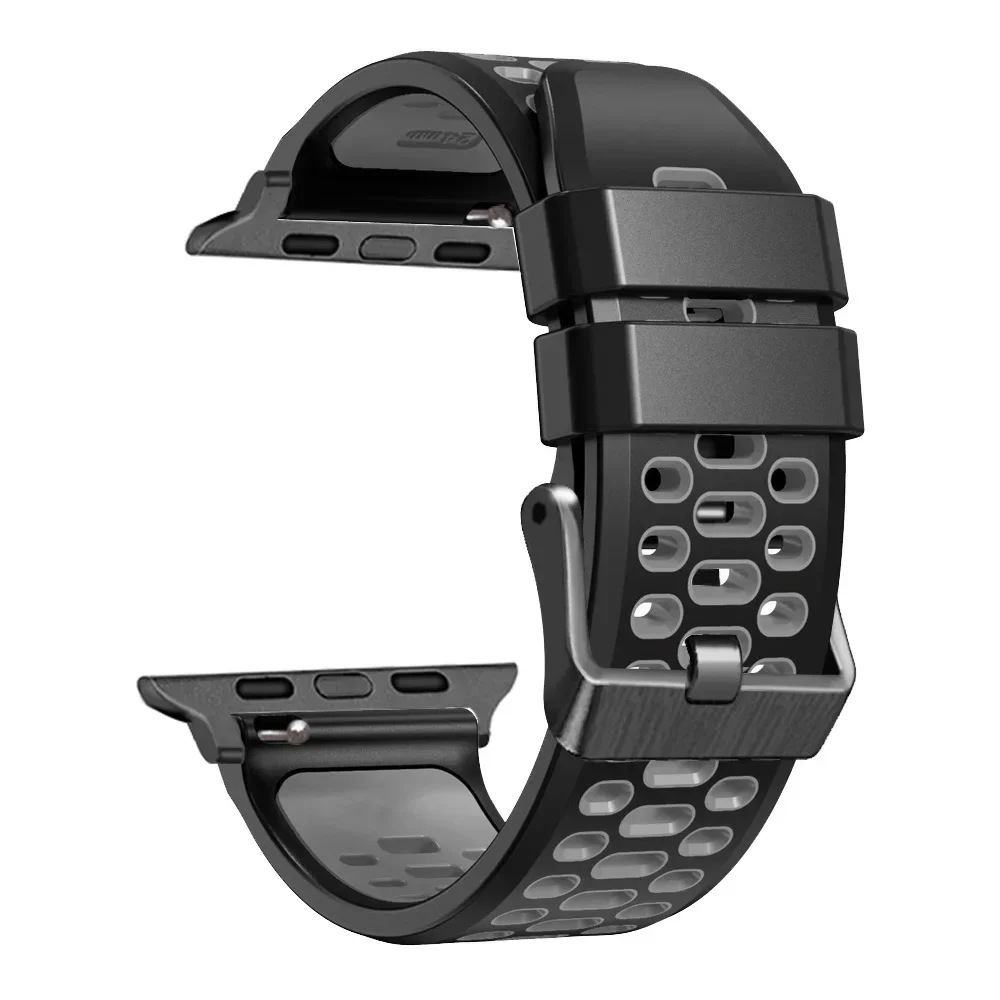 Sport Silikonarmband für Apple Watch Ultra 2 49 mm Armband Armband für Apple Watch Serie 9 8 7 SE 6 45 mm 44 mm 42 mm Zubehör