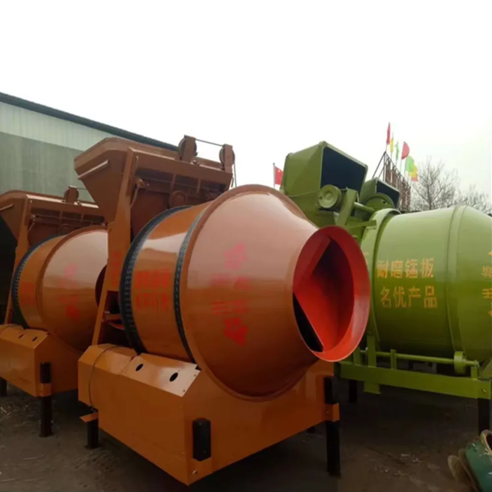 Automatyczna betonarka diesla o dużej pojemności, sprzęt do mieszania cementu z systemem odchylania wiadra, przeznaczona do budowy inżynieryjnej.