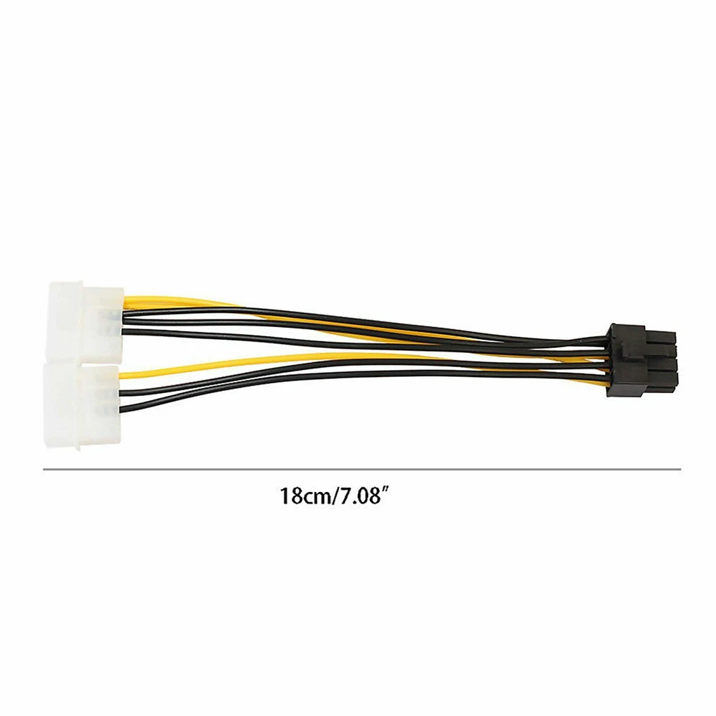 1/2/5/10 Pcs Double 4 Pin Molex IDE Male to 8 Pin Female PCI-E PCI e PCIE Y Molex IDE Power Cable Adapter Connector