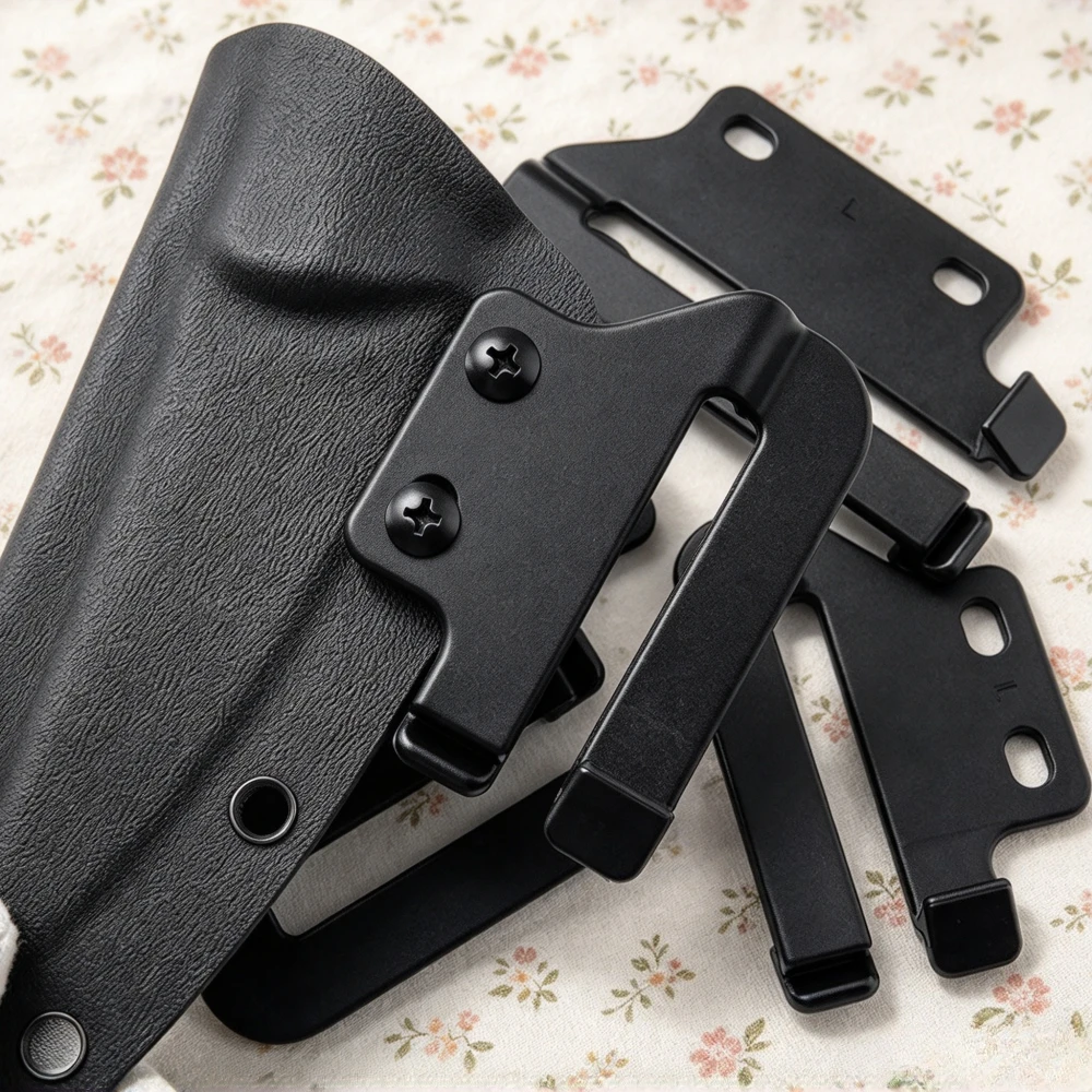 1 Pair Knife Sheath Waist Clip with Screws Set DIY Sheath Reinforcement Materials Scabbard Back Clips Outdoor Gear Accessories