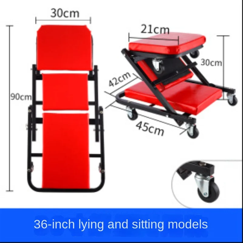 Car Maintenance Mat Car Mechanical Workshop Board Automotive Mechanical Workshop Tools Car Creeper Seat With Folding Cushion Pad