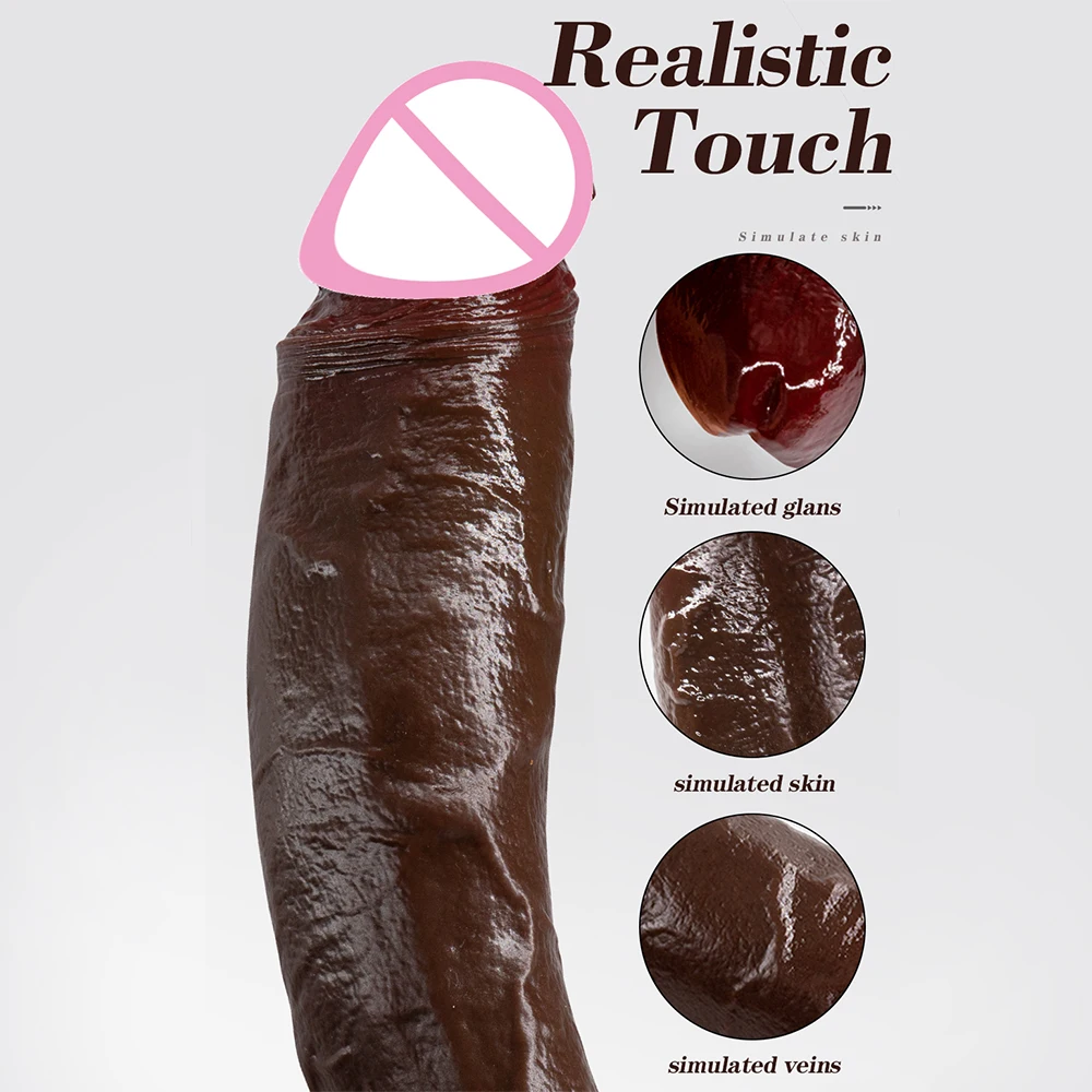 Realistic Long dildo Black Anal Plug with Suction Cup Big Penis Butt Plug Long Dick Sex Toys for Women men Phallus Anal Dilator