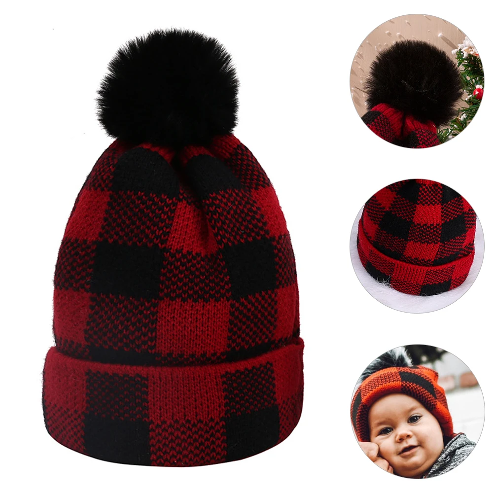 

Parent- Knitted Hat Christmas for Cap Woolen European and American Yarn Hedging