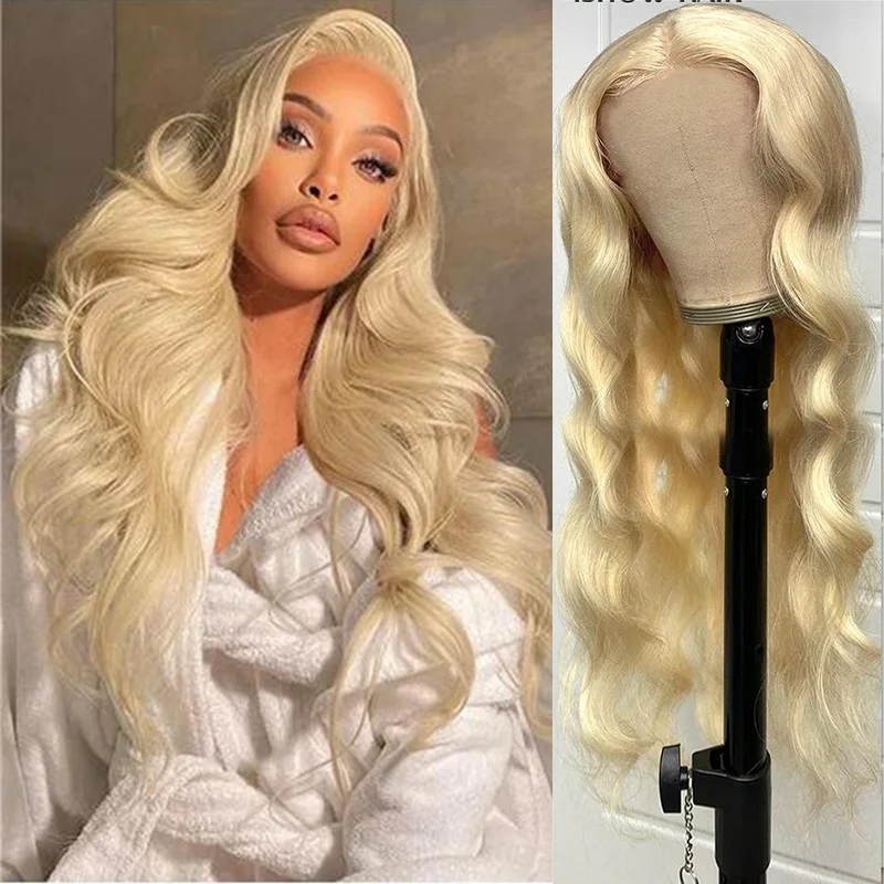 30 36 Inch 613 Honey Blonde Body Wave 13x6 HD Lace Frontal Human Hair Wigs Brazilian Colored 13x4 Closure Remy Wig For Women