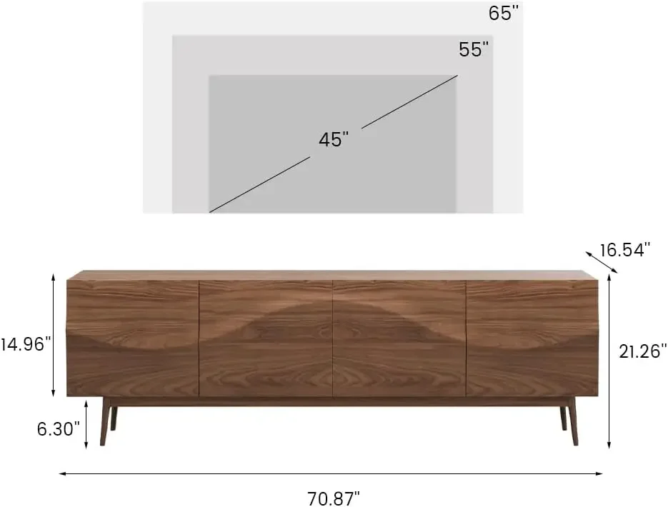 TV Stand For 65+ Inch TV, 70