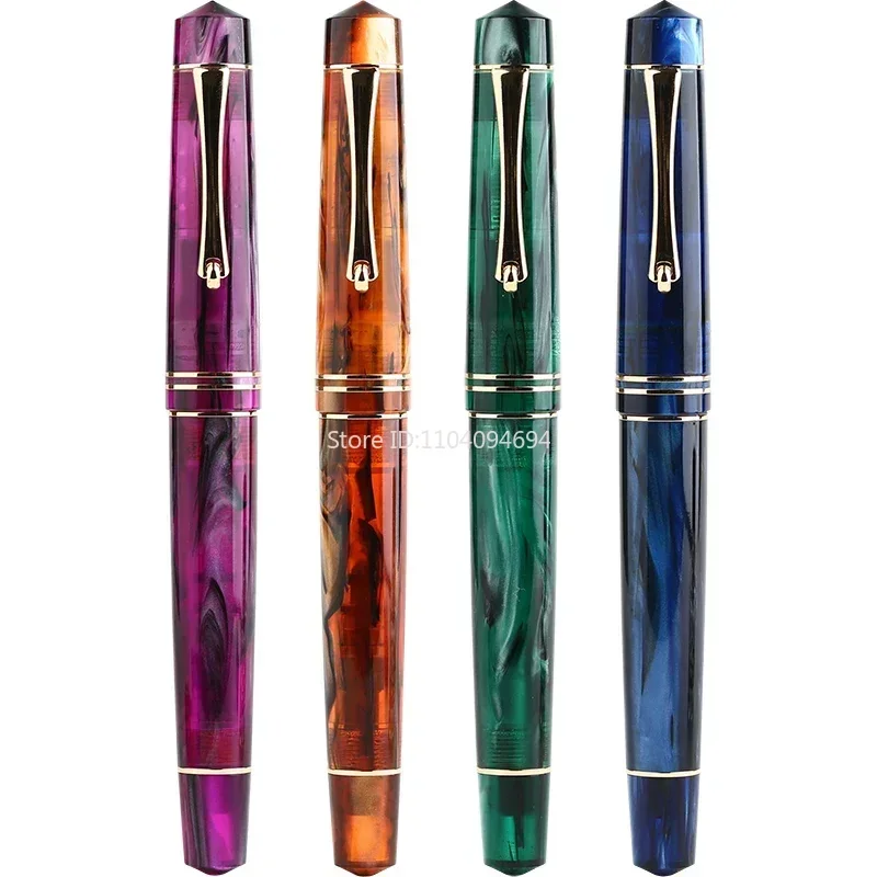 

Majohn 800 Resin Fountain Pen No. 6 BOCK Nib / MAJOHN Nib with Converter Germany Imported Golden Clip Beautiful Writing Ink Pen