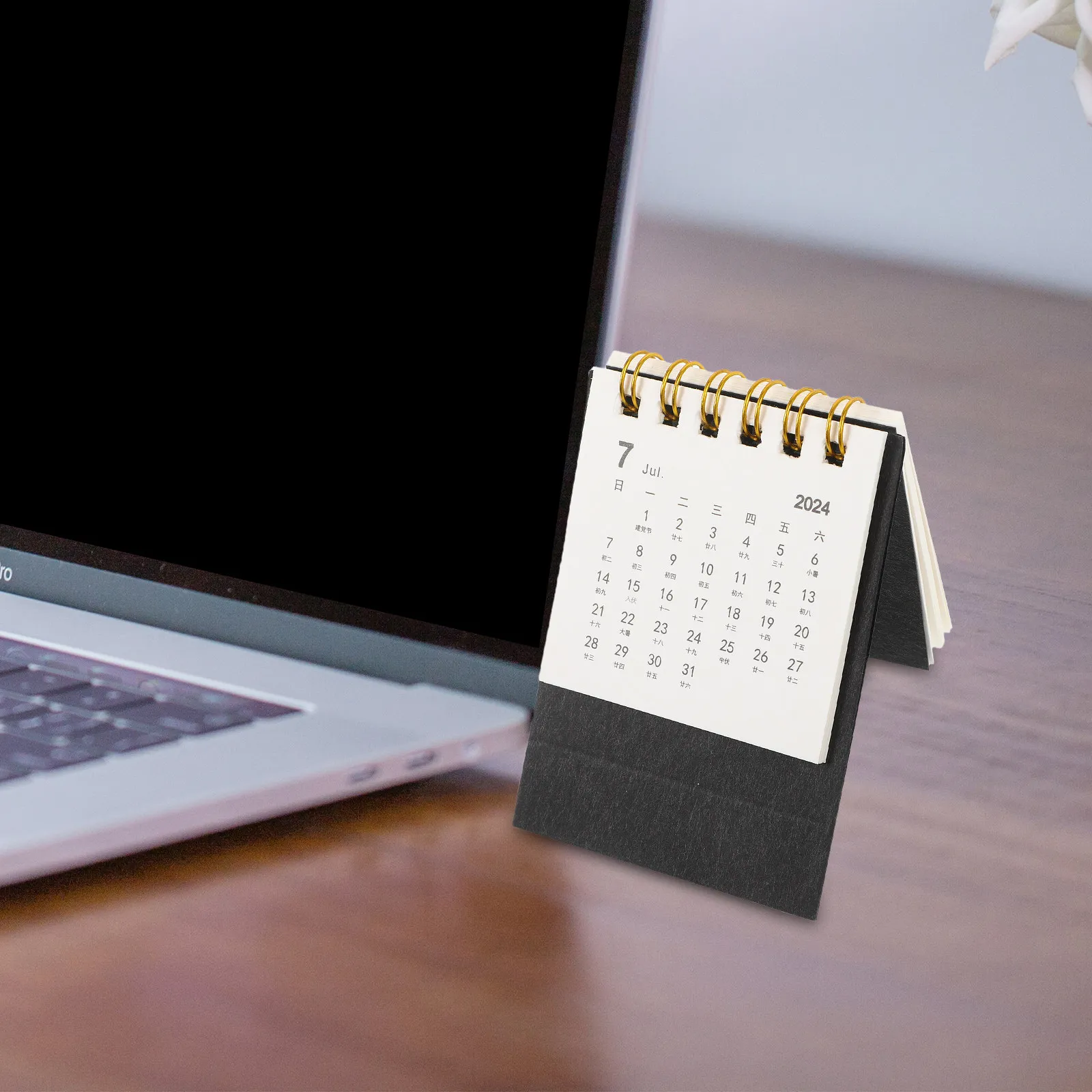 Convenient Mini Calendar Sturdy Classic Creative Design Warm Joyful Atmosphere Desktop Accessory Home Office Supply Month