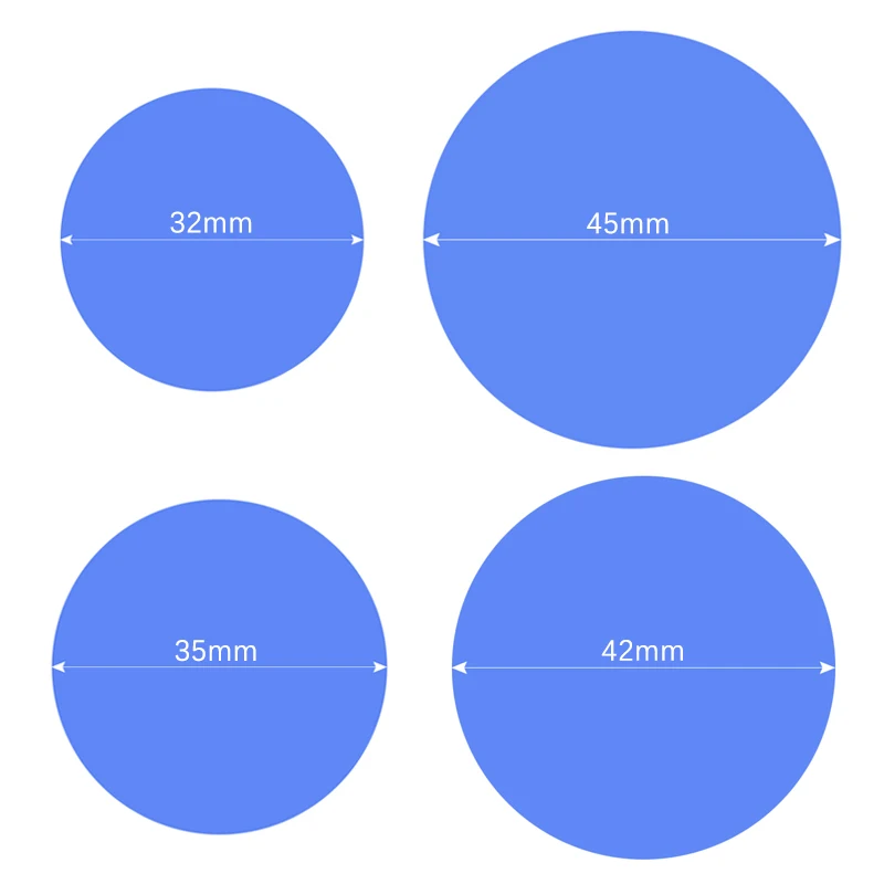 Microscope Blue Color Filter Diameter 32 mm 35 mm 42 mm 45 mm Transparent Blue Glass for Biological Microscope Accessories Part