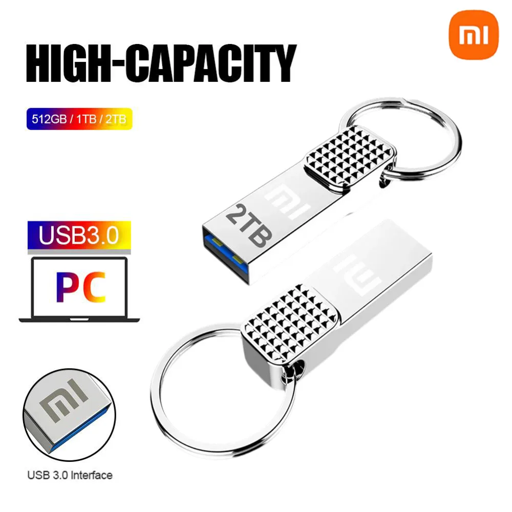 Xiaomi Usb 3.0 Pen Drive 2Tb Hoge Snelheid Usb Flash Drives 1Tb Metalen Waterdicht U Drive 512Gb TYPE-C Memoria Originele Usb Stick ﻿