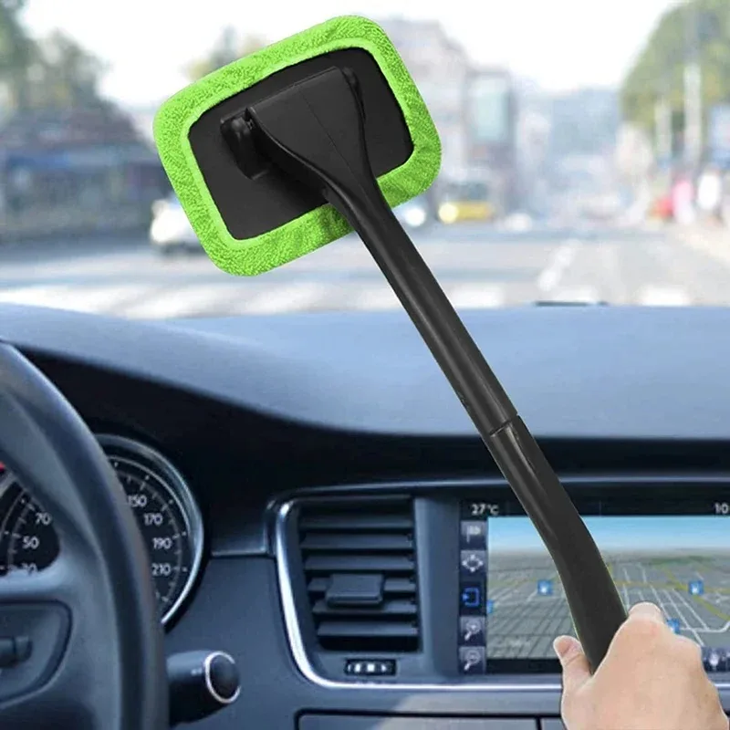 Rotatable Car Windshield Brushes Detailing Cleaner Long Handle Cleaning Tools Window Wiper Microfiber Brush Car Auto Accessories