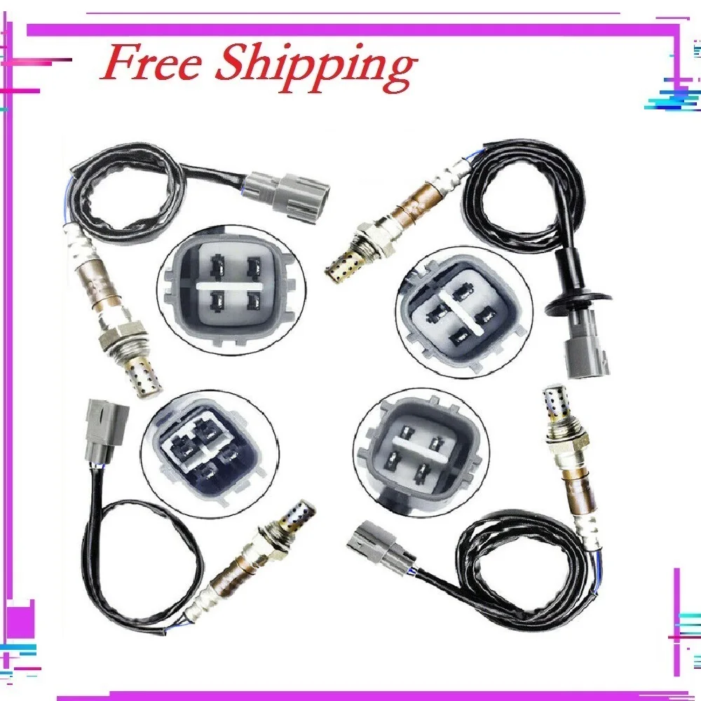 4pcs Oxygen O2 SensorUpstream + Downstream For 2000 -2005 Lexus GS300 L6 3.0L Base Sedan 4-Door