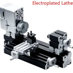 Verbesserte Miniatur-Metall drehmaschine 50mm Mitte galvani siert Mini-DIY-Drehmaschine für die Verarbeitung von Aluminium, Holz, Kunststoff