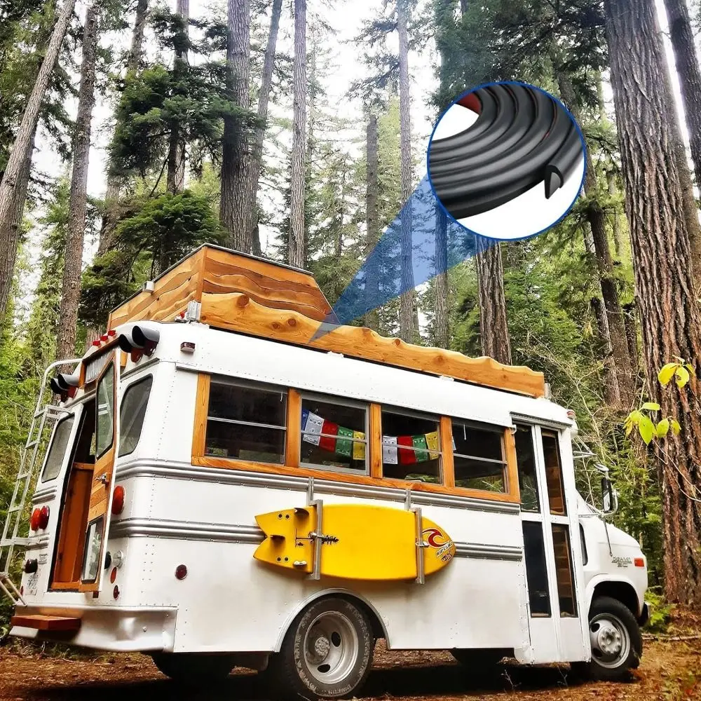 1/5/6 متر RV مزراب المطر سيليكون المطاط J-شكل تصميم الطقس تجريد الأشعة فوق البنفسجية مقاومة ذاتية اللصق دعم ختم الشريط مقطورة