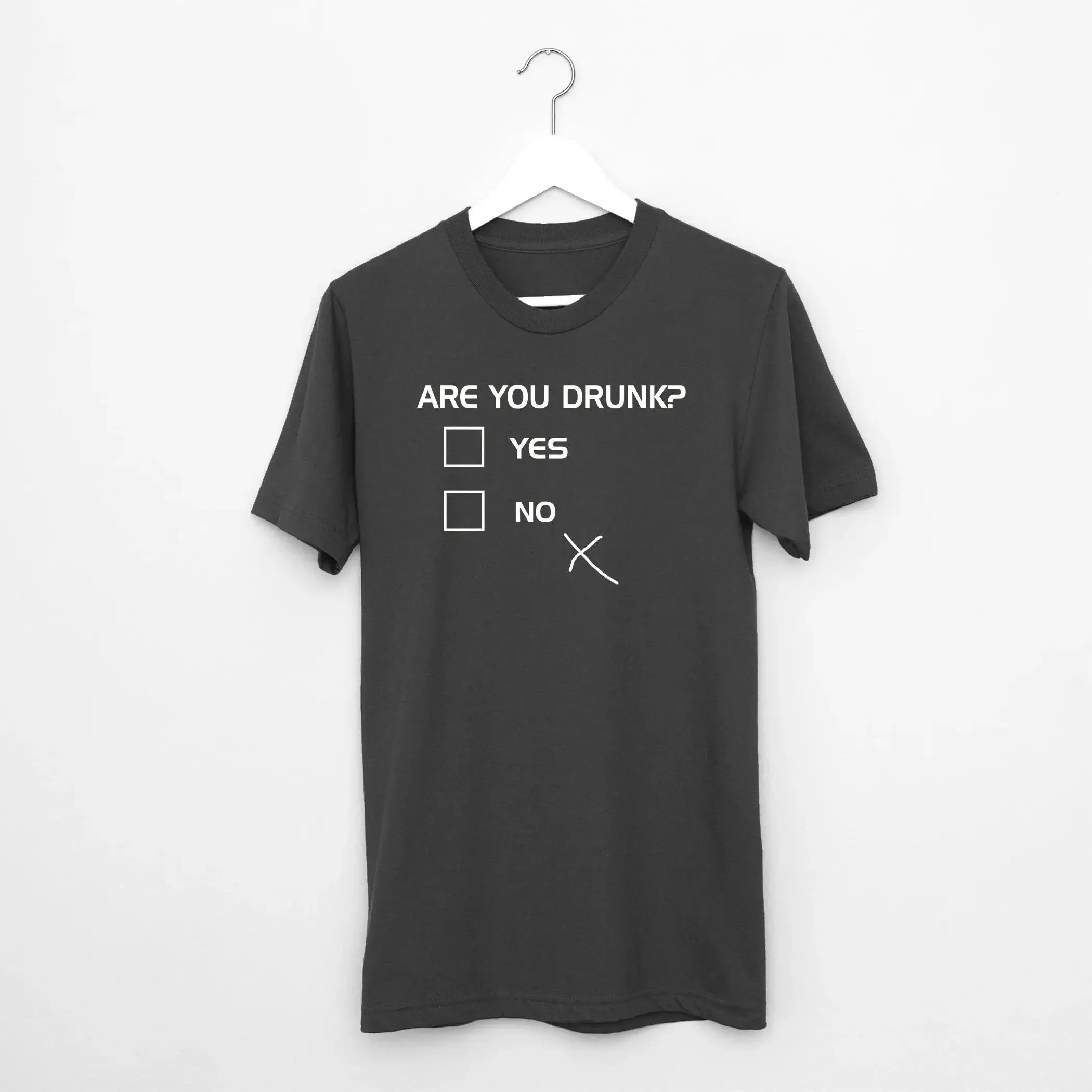 Are you drunk T Shirt drinking alcohol booze pub beer o'clock unisex black