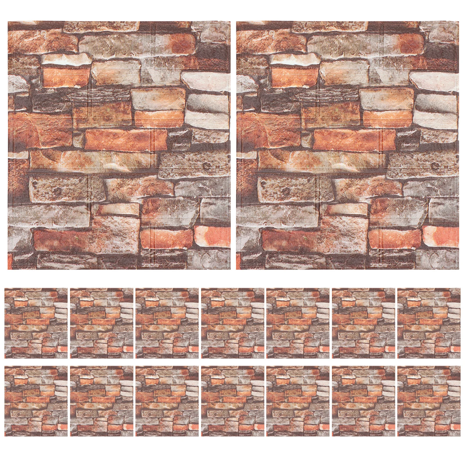 

10Pcs Wall Tiles 3D Rock Slice Self Adhesive Stick on Tiles Decorative Peel Stick Tile Wall Stickers for Bathroom Kitchen