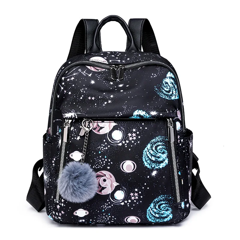 

Small Backpack woman mini black print backpack female casual backpack woman outdoor sport hiking bagpack girls small school bags