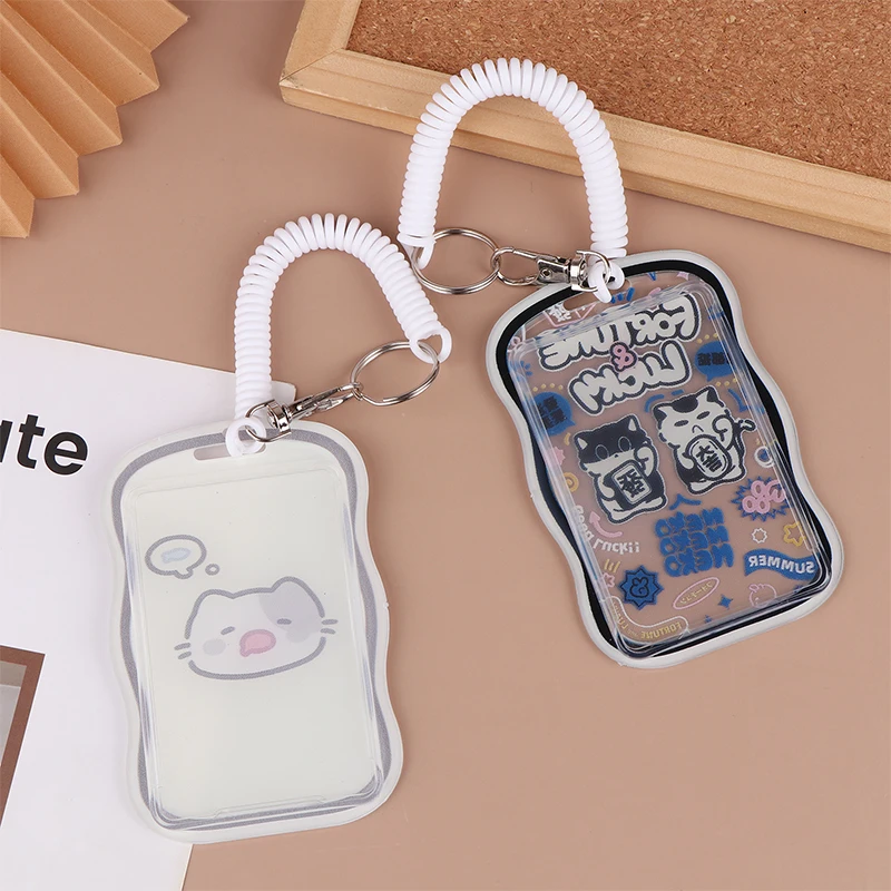 Creative Design Kpop Photocard Holder Keychain Photo Sleeves Bus Card Student Card Case Photo Protector