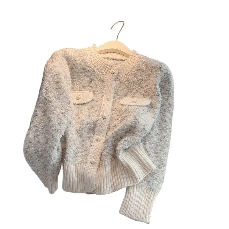 Prinses Mode Vest Vrouw Zoete Lange Mouwen Gebreid Shirt Trui Lente Herfst Jas Ondergoed Dragen Buiten Meisje Cadeau