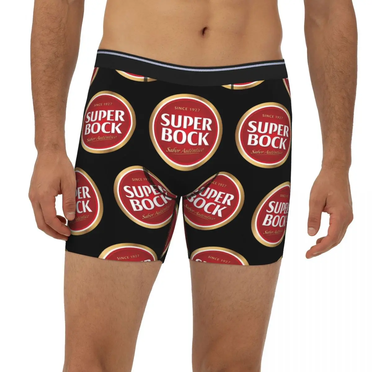 

Super Bock Since 1927 Long Boxer Underpants Short Men's Panties Comfortable Underwear for Homme Man Boyfriend Gift