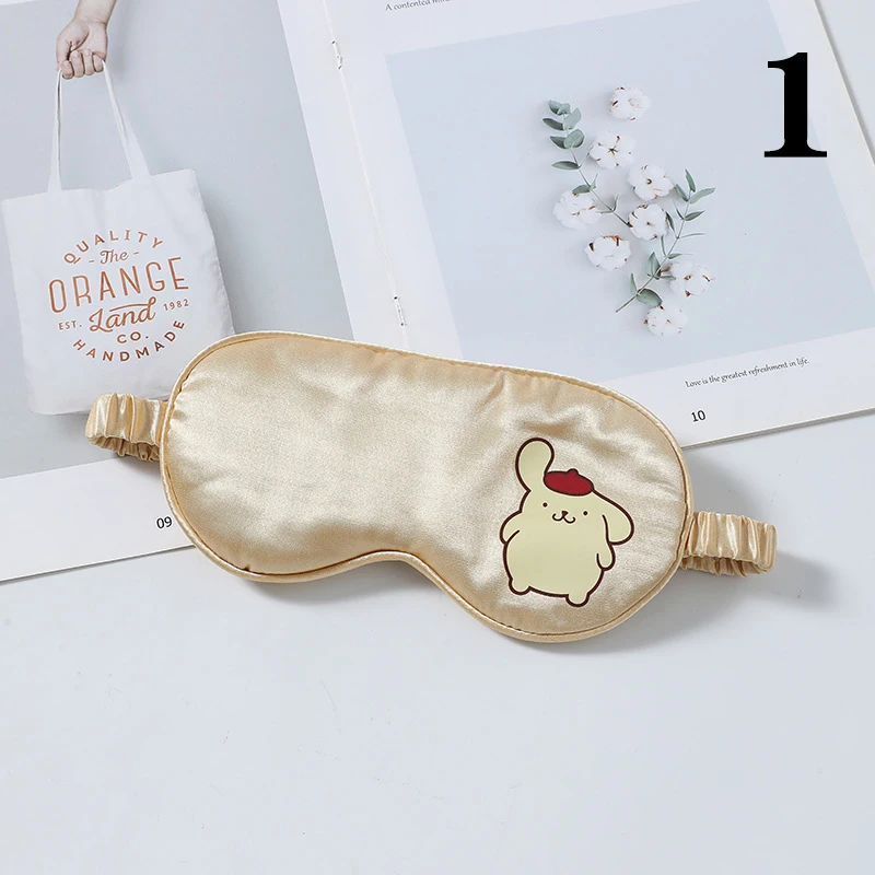 Sanrio Imitated Silk Eye Mask For Sleeping Breathable Eyeshade Cover For Travel Nap Soft Comfort Blindfold Night Eyepatch