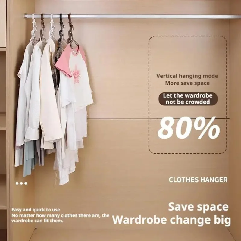 多層衣類ハンガーコネクターフック省スペースワードローブオーガナイザー家庭用ホームワードローブ省スペース収納ツール