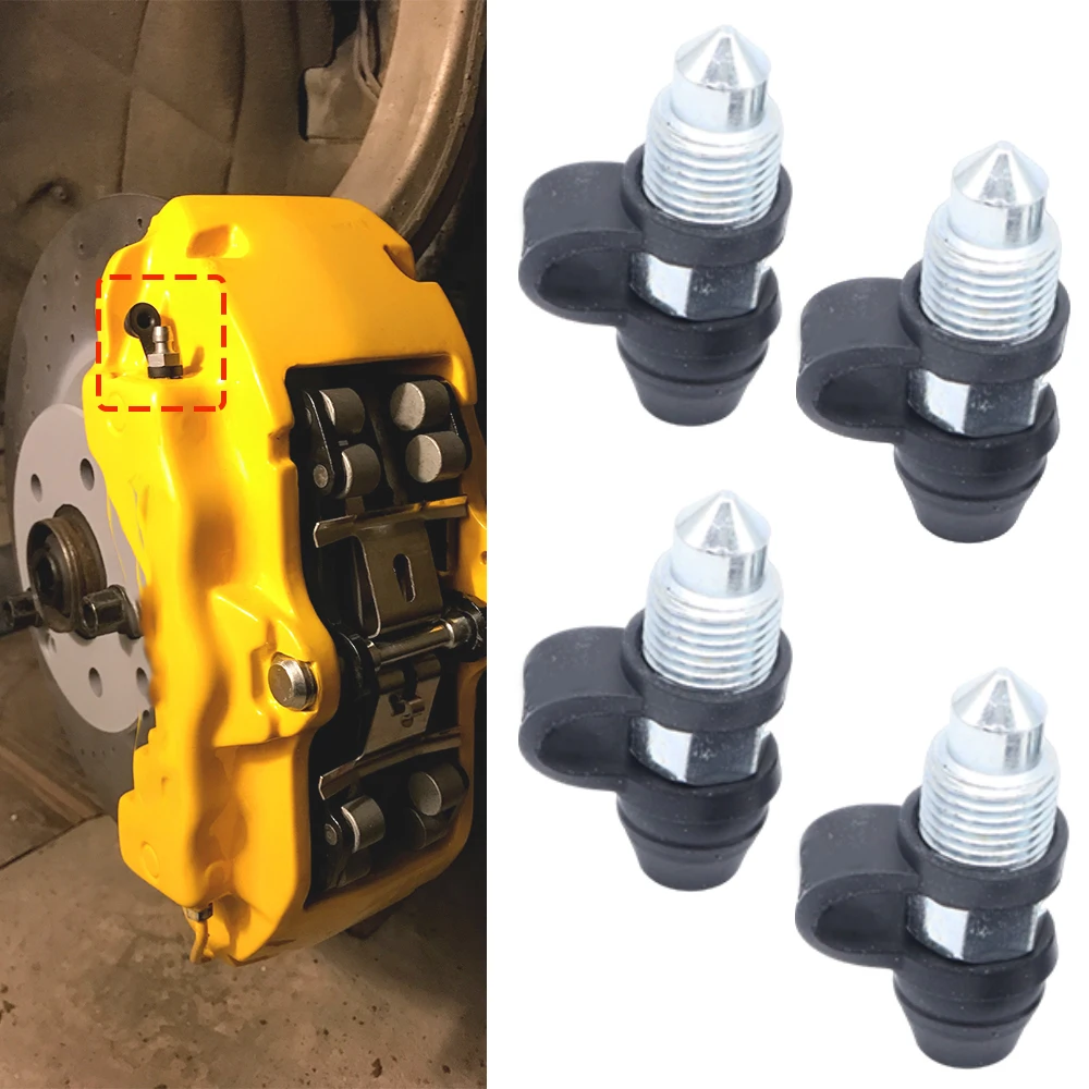 

Front Rear Left Right Caliper Bleed Nipples Screws Repair Kit for BMW M5 F10 2010-2016 Dust Caps for Brembo Caliper 6 Pot Rubber