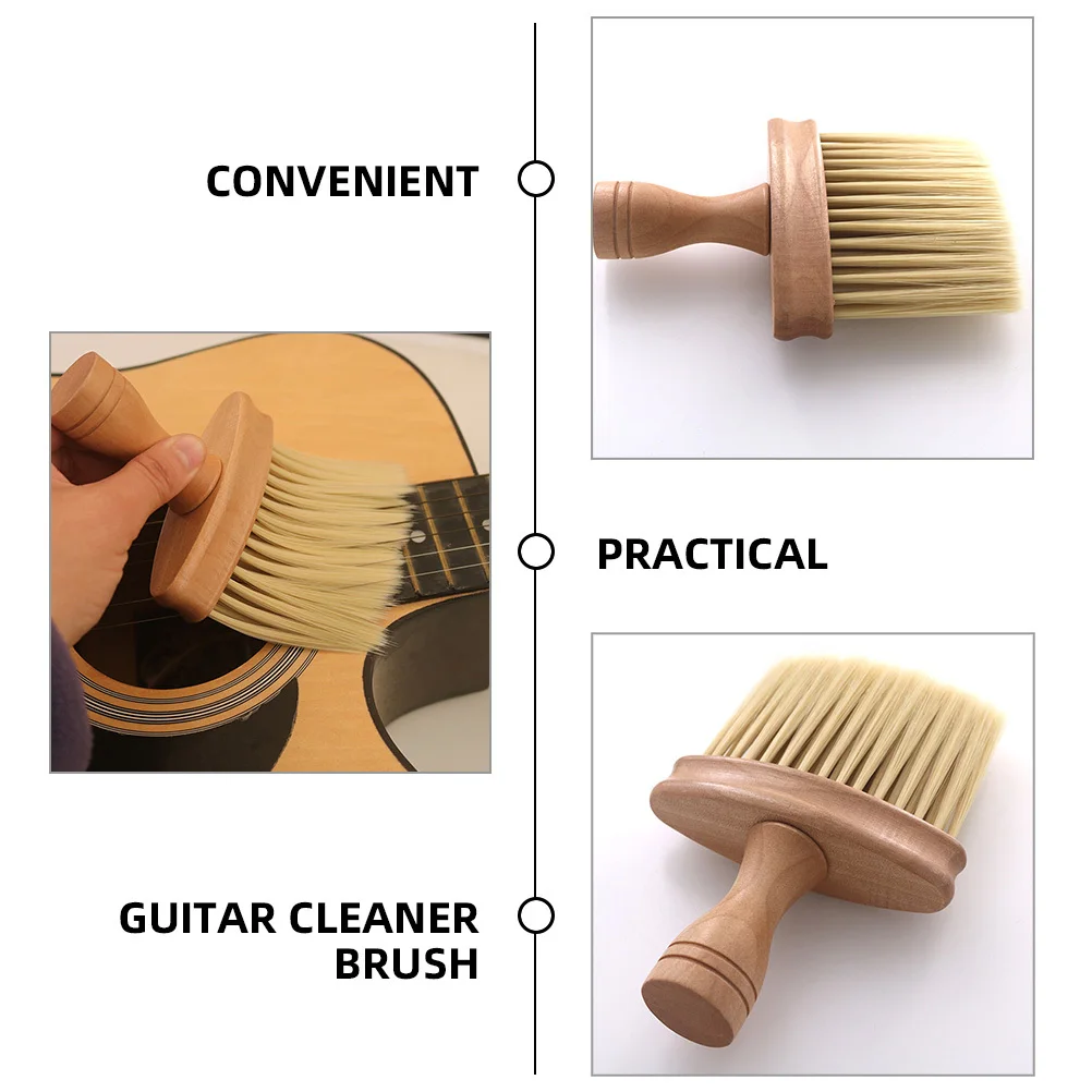 Escova de limpeza de instrumento musical, 2 peças, suave em cordas e superfícies, adequada para guitarras, pianos, tambores, ukuleles, durável