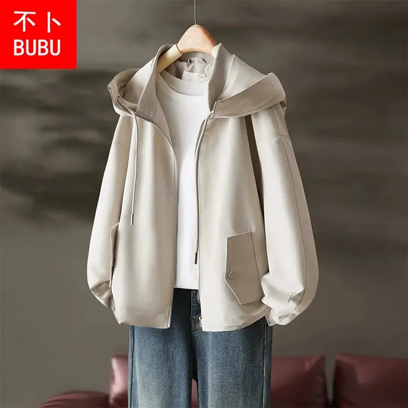 

Spring Autumn Sense Of design Hooded Trench Coat Women New Fashion Korean Loose Elegant Ladies Leisure Short Windbreaker Female