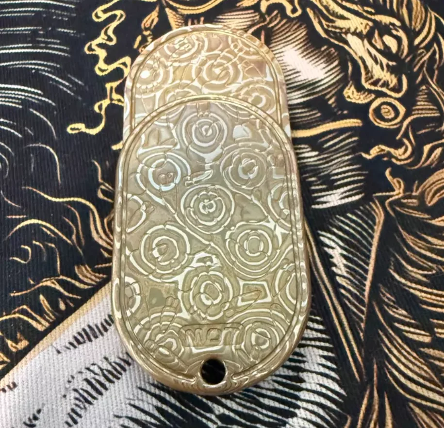 Used EDC MOT Mokume mix irritable rabbit mix edc fidget slider decompression toy