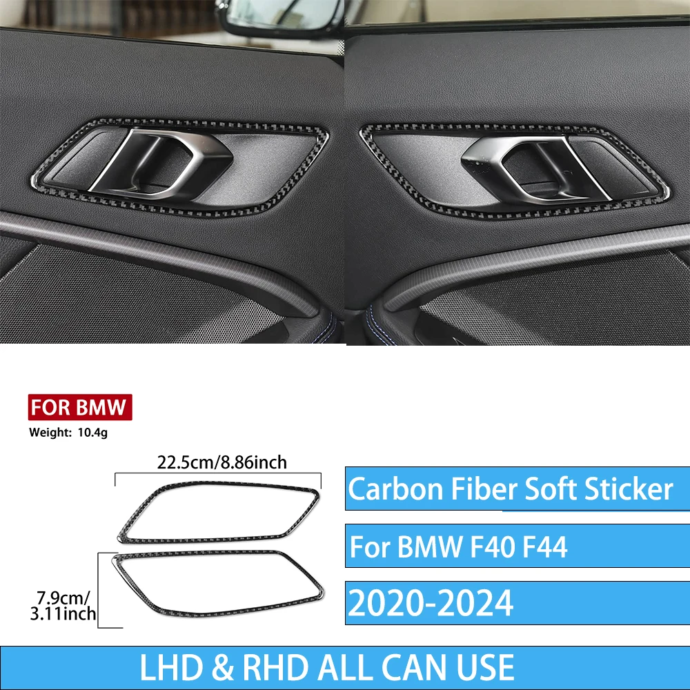 Echte carbon fiber auto-accessoires zwarte trim cover zachte sticker voor BMW 1/2 Serie F40 F44 2020 2021 2022 2023 2024