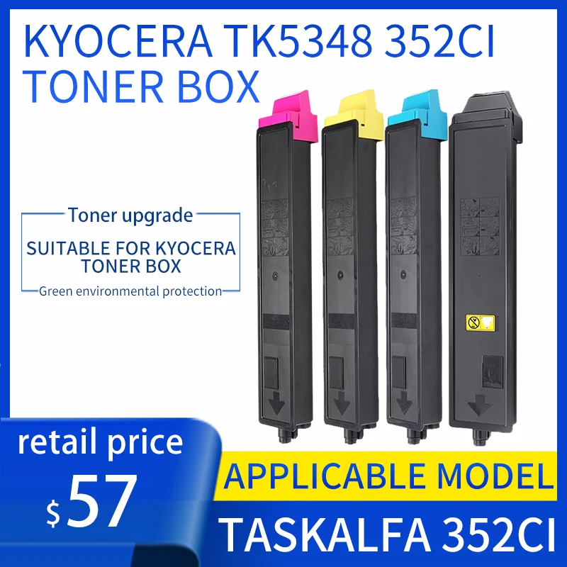 Kyocera TK5348 Cartridge Compatible with Taskalfa 352ci Printer TK5345 TK5346 TK5347 Toner Cartridge for Office