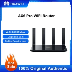 Original Huawei AX6 Pro Router Wi-Fi 6+7200 Mbps Network Repeater Amplifier 2.4GHz 5GHz Dual-Band Router For Home Office