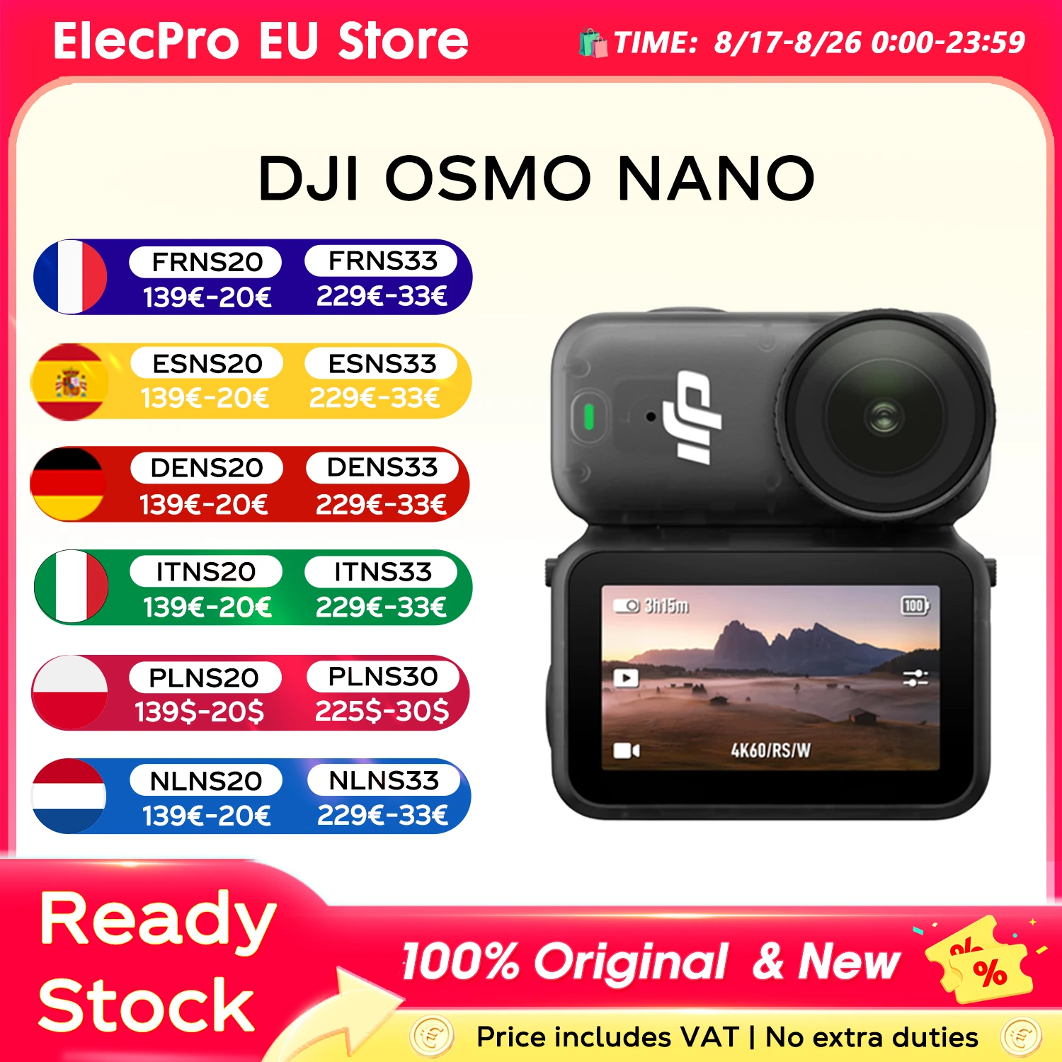 DJI Osmo Nano Bundle 128GB — fotocamera vlog che entra in tasca