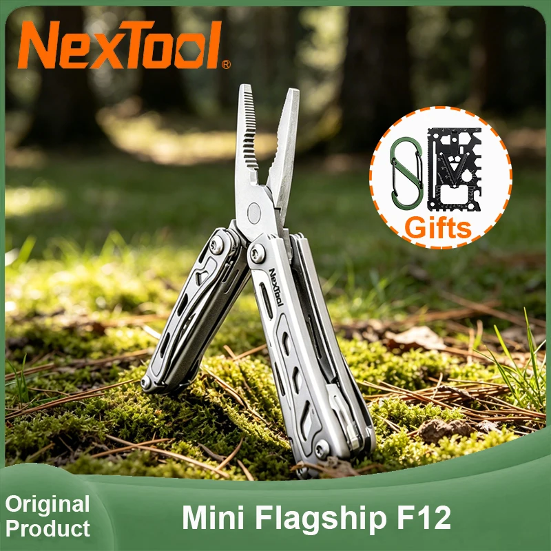 NexTool Mini Flagship F12 Multi Tool Pliers 13 In 1 Folding Keychain Multitool with Serrated Scissors EDC Outdoor Camping Tool