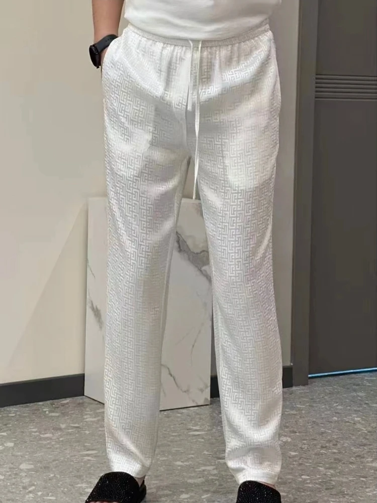 

Мужские летние новые мягкие удобные брюки, приятные для кожи, повседневные, модные, легкие, дышащие, деловые, повседневные, прямого кроя