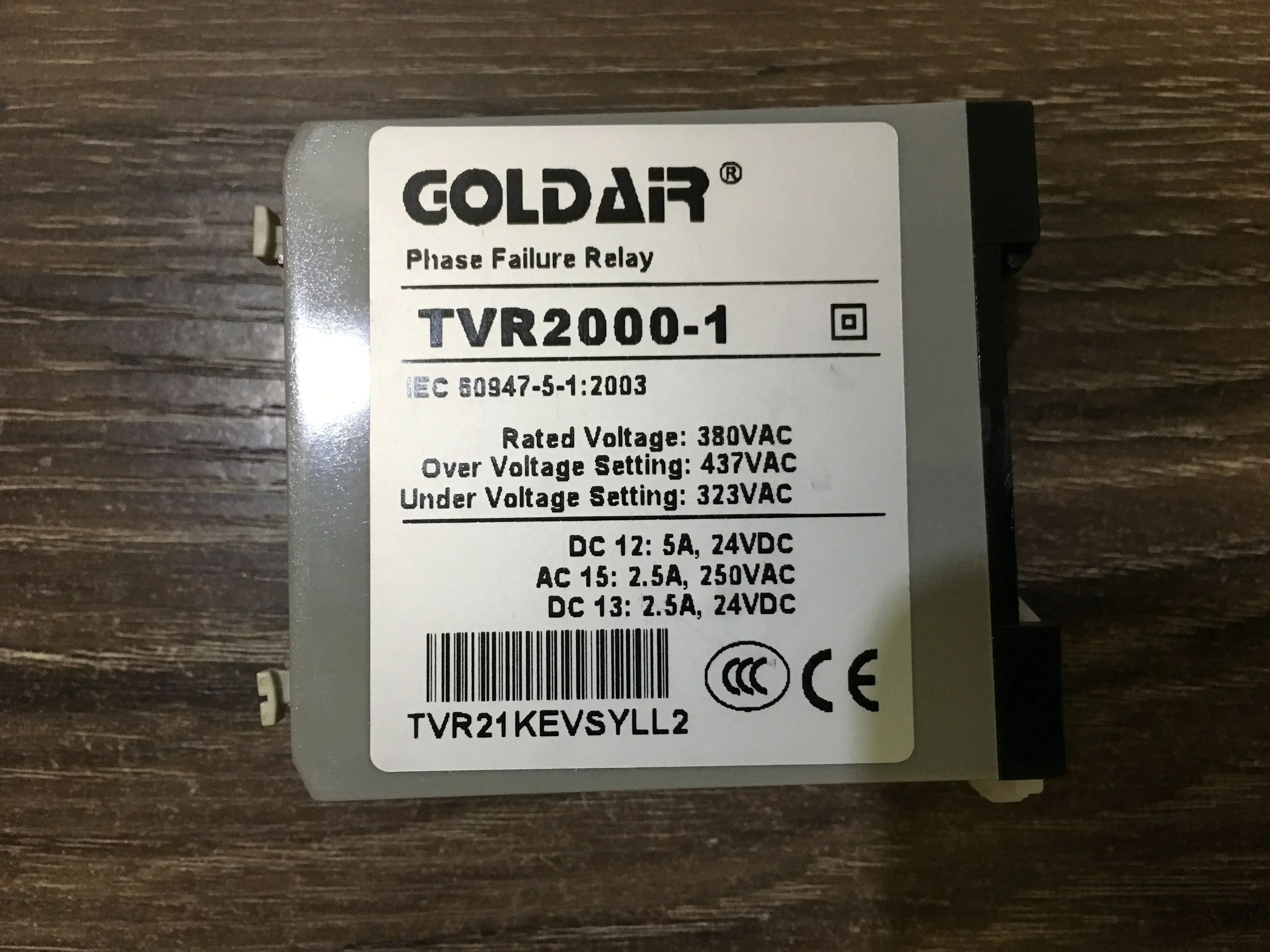 new original tvr2000-1 three-phase power protector goldair relay  replace of TVR-3812