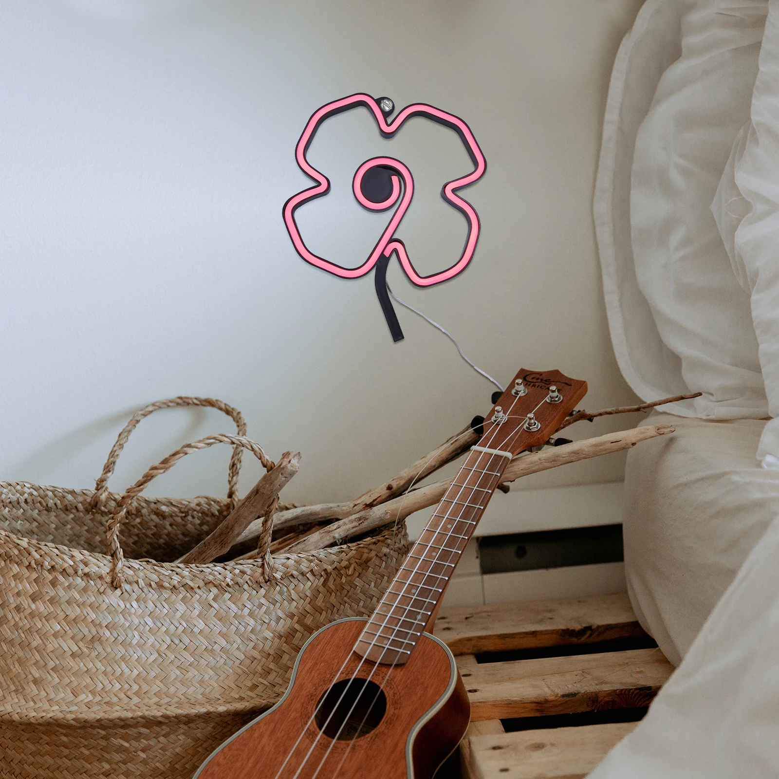 

Rose Pattern Neon Light Sign Decorative Wall Home Bedroom Bar Decorative Light Gift for Birthday Fathers Day