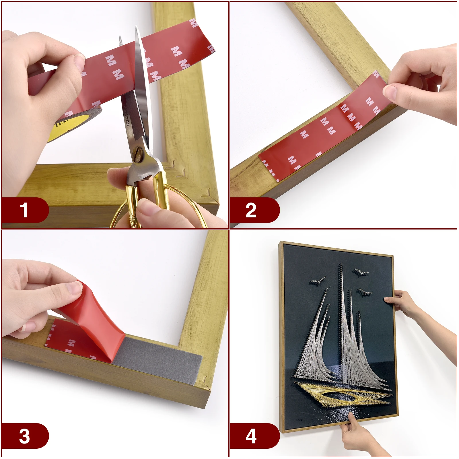 Extra starkes, doppelseitiges Klebeband, 3 m lang, 6–30 mm dick, Acrylschaum-Klebeband für Auto, Zuhause, Innenbereich, hohe Temperaturen – Detail 6