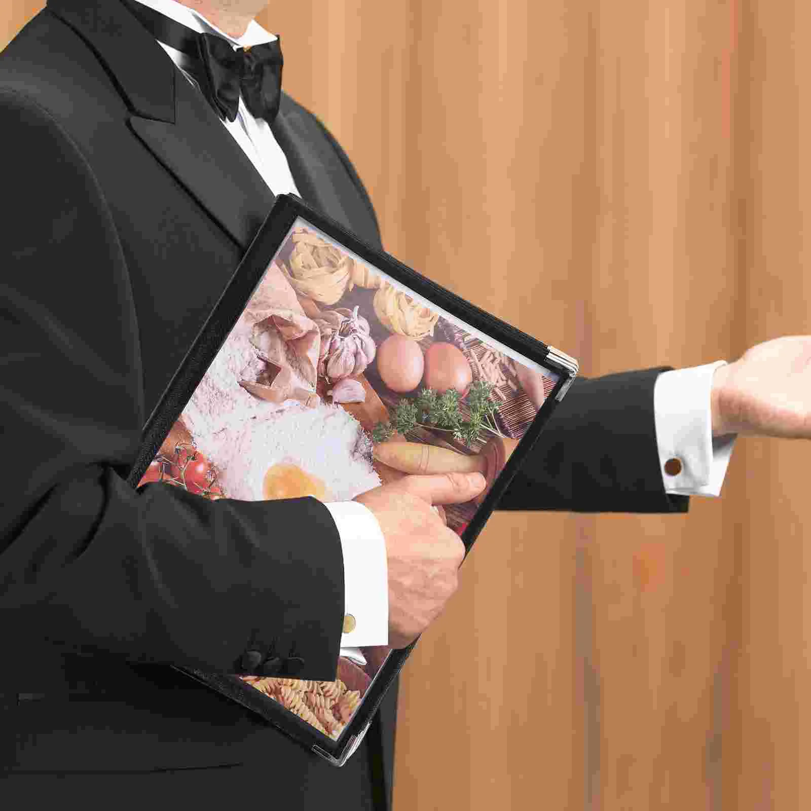 Price Folder Transparent PVC Loose-leaf Recipe Book The Menu Skin Restaurant Supply