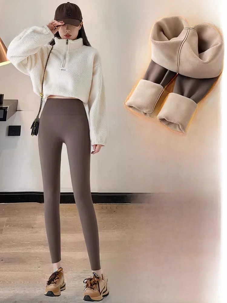 

Thickened Fleece High Waist Yoga Pants Women's Autumn Winter Warm Trousers Person Shark Pants 2026 Style
