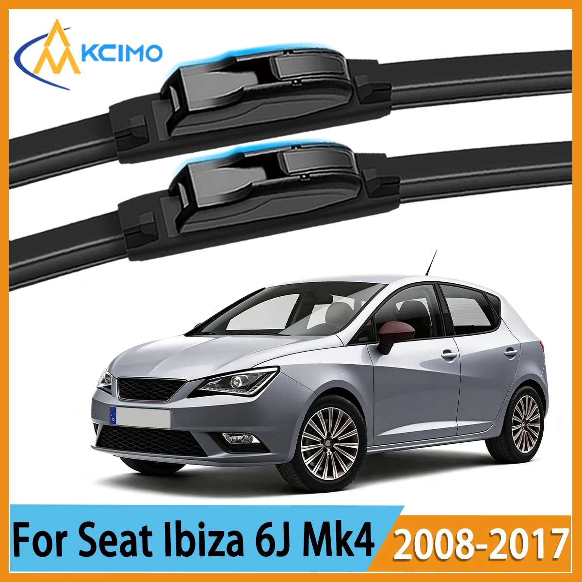 

Durable Front Windshield Wipers for Seat Ibiza 6J Mk4 2008 - 2017 All Season Strong Cleaning