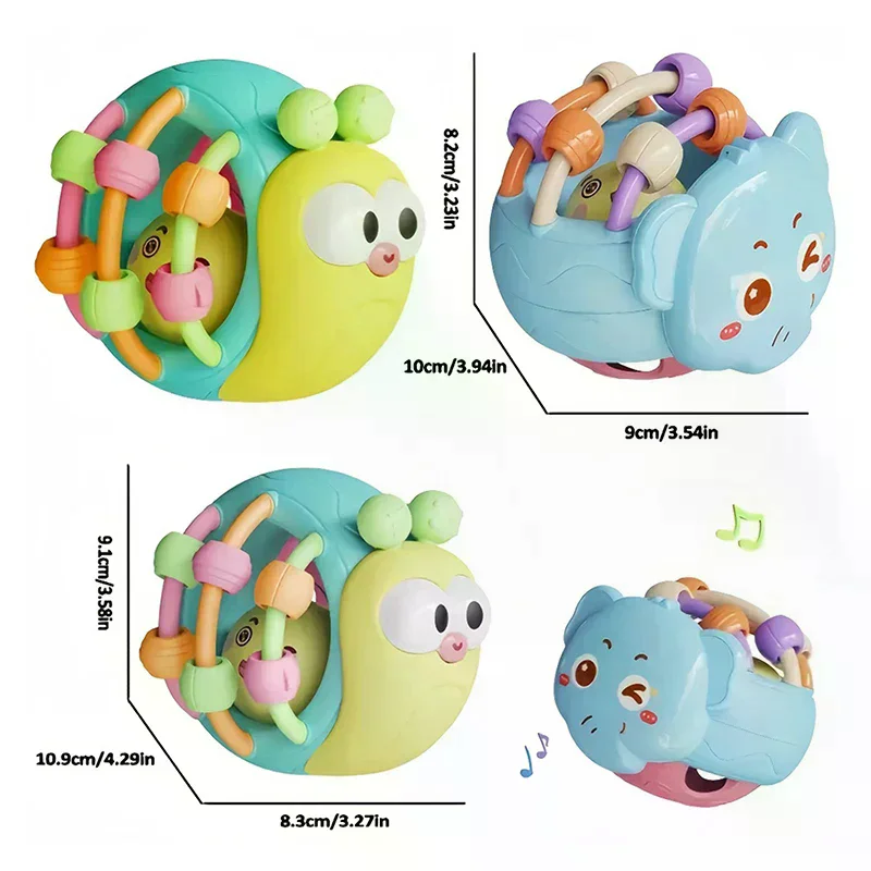 Bolas para bebé, sonajero, edredón, juguete, pelota de agarre de mano suave, juguetes sensoriales educativos, actividad, juguetes para gatear para bebés de 0 a 6 a 12 meses