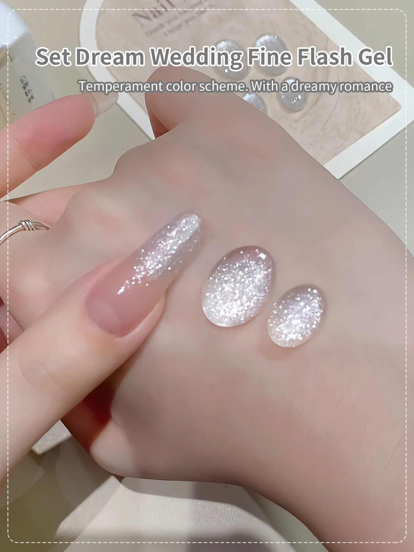 16ml explosivo flash branco glitter gel unha polonês prateado branco fino piscando fragmentos de longa duração embeber fora uv led verniz