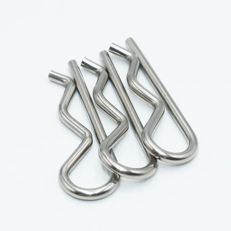 A2 304 Stainless Steel R Shaped Spring Cotter Clip Pin 1.6mm 1.8mm 2mm 3mm 4mm 5mm Dia Fastener Hardware for Repairing Cars