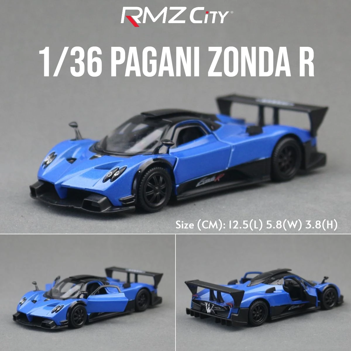 1/36 Pagani Zonda R Super Sport Racing RMZ CiTY 5'' Toy Car Model