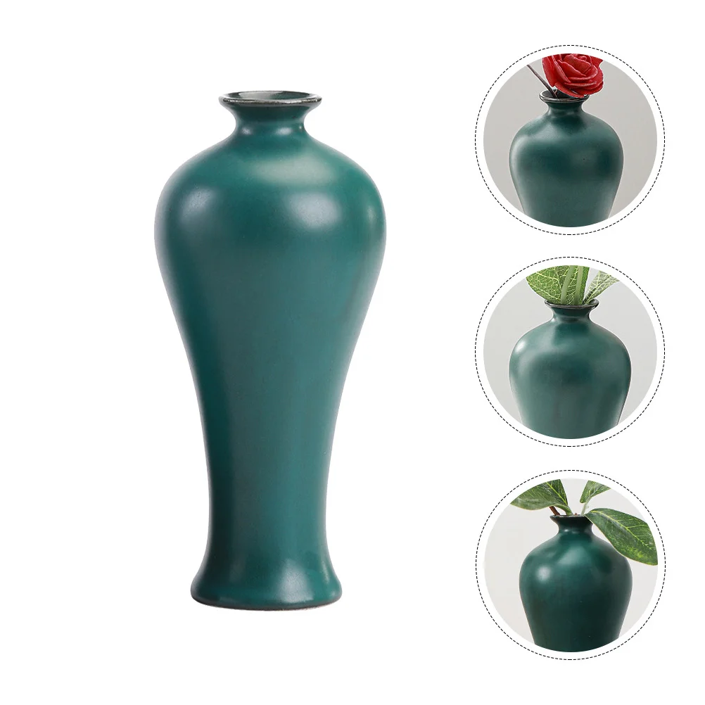 

Ceramic Flower Vase Simple Round Narrow Mouth Living Room Desktop Decorative Hydroponics Vase Flower Arrangement Pot