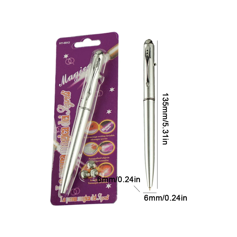 Invisible Ink Pen Anti-Counterfeit Novelty Ballpoint Pens With UV Light LED Secret Message Pens for Kids Birthday Student Gifts image 6