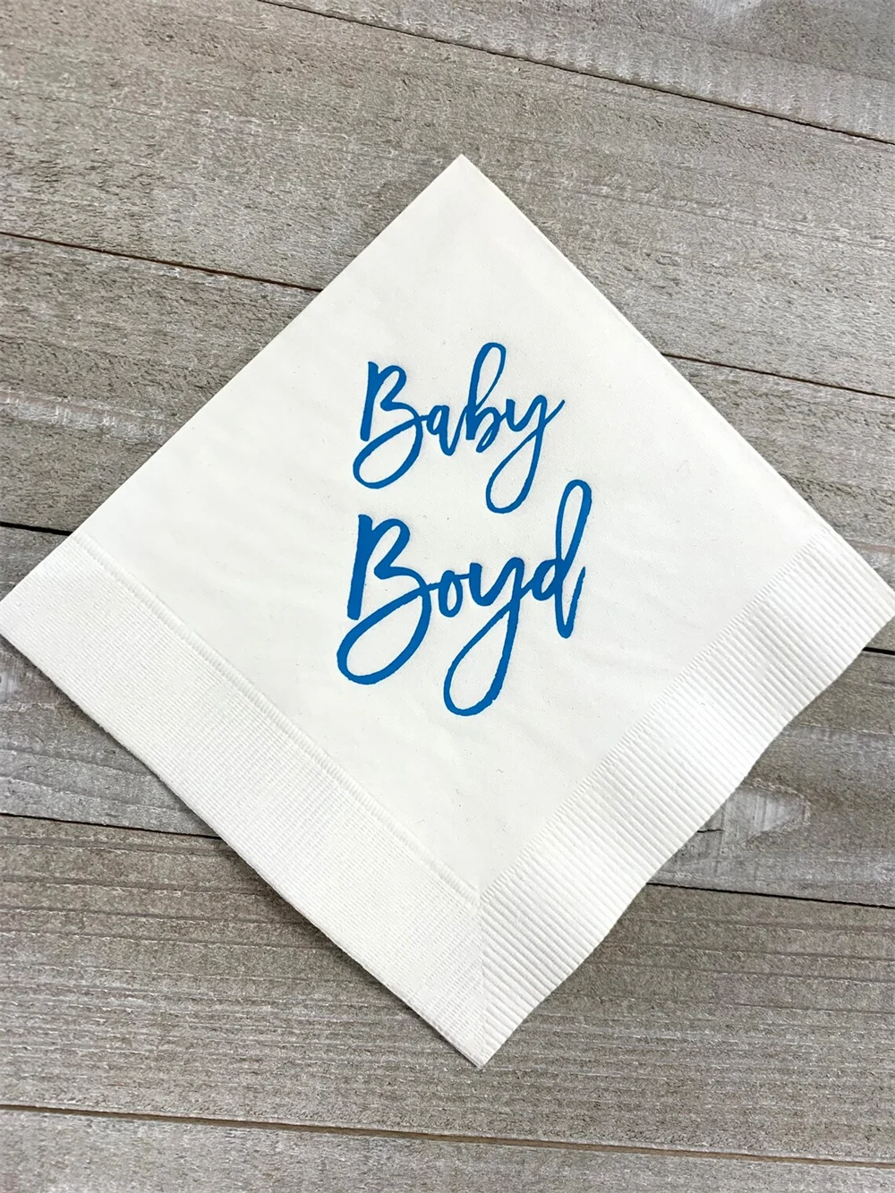 50PCS Personalized Napkins Beverage Luncheon Dinner Guest Towel Napkins Baby Shower Naming Custom Monogram LOTS of colors availa